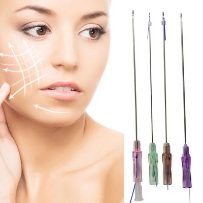 China Double needle thread mode polydioxanone v pdo safe and reliable lifting sutures facial lift for sale