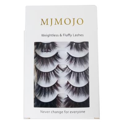 China MJMOJO Amazon long faux mink band natural fluffy lashes natural silk wholesale faux mink synthetic eyelash sellers for sale