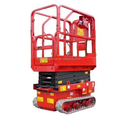 China Indoor and outdoor electric mobile self-propelled scissor lift mobile aerial work platform aerial construction work for cleaning for sale