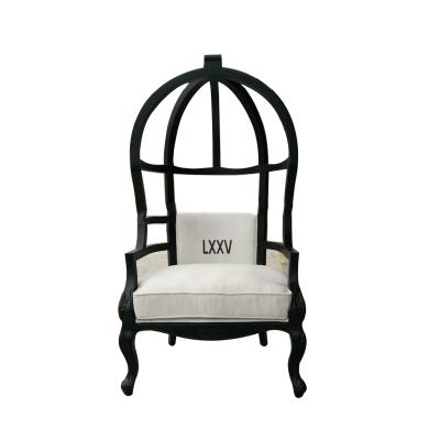 China Professional Egg Chair Manufacturer Black Paint Birch Wood Dome Chair for sale