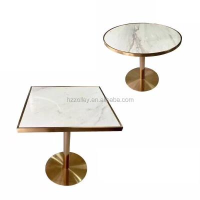 China Dining Chair Durable Artificial Marble Table Tops For KFC for sale