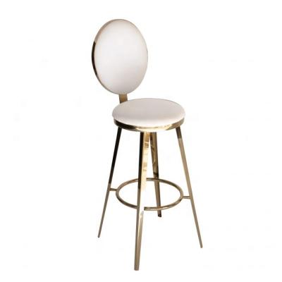 China Fashion Design Modern Hollow Back Banquet Steel Bar Stools Stainless Wedding Chairs for sale