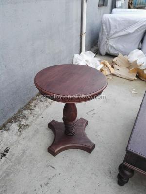 China Solid Wood Homemade Coffee Table Living Room Furniture Side Tables Accent Small Round Tea Tables for sale