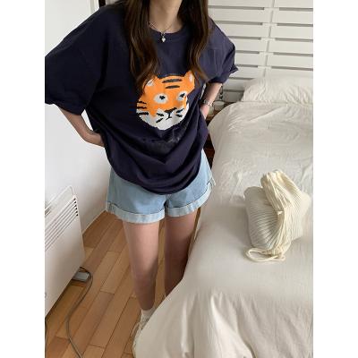 China Wholesale Anti-wrinkle Cute Logo High Quality Design Custom Pattern Cotton T-shirt for sale