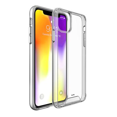 China Anti-fall For iPhone 11 Pro Max Space Transparent Case Metal Button Crystal Shockproof Case For iPhone Xs Max for sale