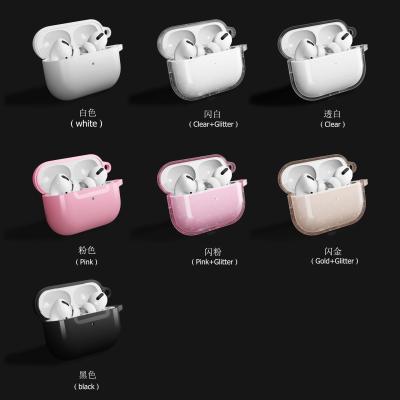 China For AirPods Pro Multi Colors Transparent Glitter Shockproof Protective Case For AirPods Pro Case Cover for sale