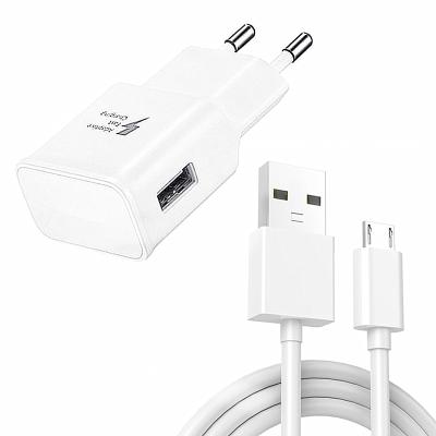 China Travel Adapters Kit Travel Wall Charger USB Fast Charging Type-C Cable 2 in 1 9V/1.67A 5V/2A Charger Charging Set Adapter For Samsung S4 Edge LG HTC S6 S7 for sale