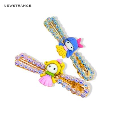 China Hot Sale Decor Hair Clip Cartoon Kids Forms Crystal Bling Hair Clips Shiny Rhinestone Colorful Alligator Hairpins For Girls for sale