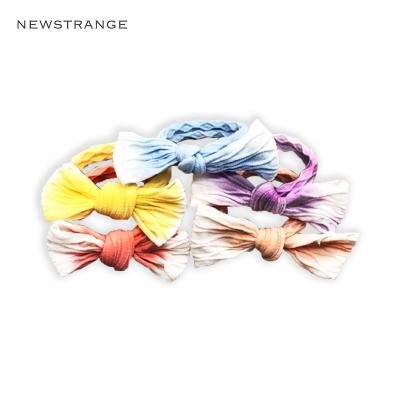 China Factory 2022 new style hair extension elastic hair weft scrunchies hair ties can change color bow silk colorful headband for women for sale