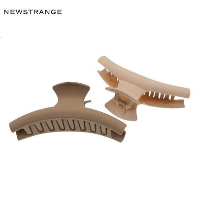 China Decor 2022 New Design Hair Claw Thin Plastic Acrylic Made Color Bow Shaped Shark Matte Hair Claw Clips For Girls Sold By 12cm for sale