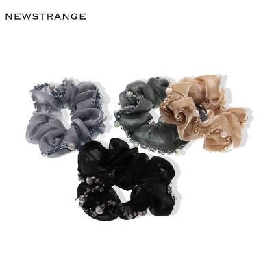 China Hair Scrunchies Wholesale Custom Bulk Hair Scrunchies Colorful Skinny Girls Silk Elastic Hair Bands Premium Scrunchy Hair Tie For Women for sale