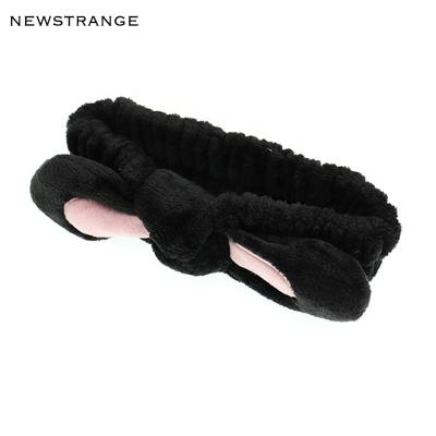 China Wholesale Fashion Hair Decoration Adjustable Headbands Rabbit Ear Wash Face Makeup Hair Band Accessories Cute Spa Headband For Girls for sale