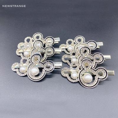 China 2022 New Cute Decor Korean Fashion Hair Pin Rhinestone Pearl Hair Clip Set Crown Mouse Hairpin Alligator Hair Clips For Girls for sale