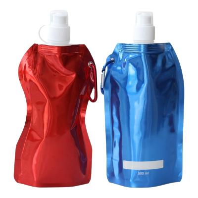 China Beautiful Camping Viable Wholesale Outdoor Collapsible Water Bottle Water Bag for sale