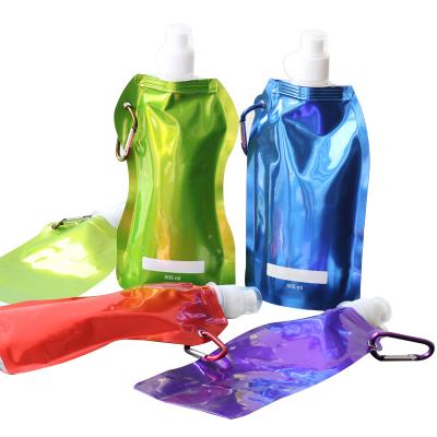 China Viable Customized Water Bottles With Logo Custom Water Bottles Collapsible Water Bag Plastic Reusable Eco Friendly for sale