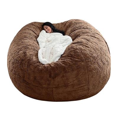 China Modern Spinning Home Supplies PV Velvet Fabric Lounge Bag Chair Bean Bag Chair Cover Lazy Sofa Cover for sale