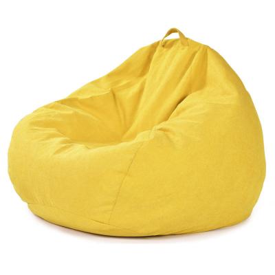 China Child Adult Children Universal Rotation Solid Color Thickening Bean Bag Chair Removable Cover Lazy Sofa Cover for sale