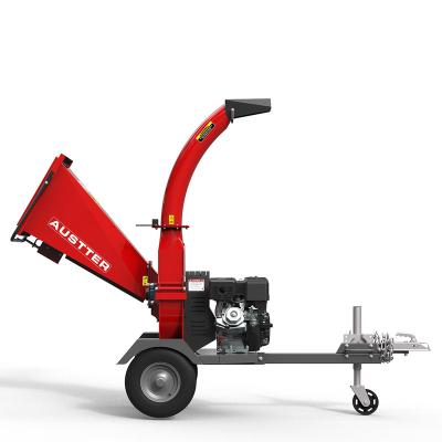 China Cultivate 12cm Diameter Garden Tool Small Tree Branch Log Chipper Mobile Chipper Shredder With 15 Hp Gas Engine for sale