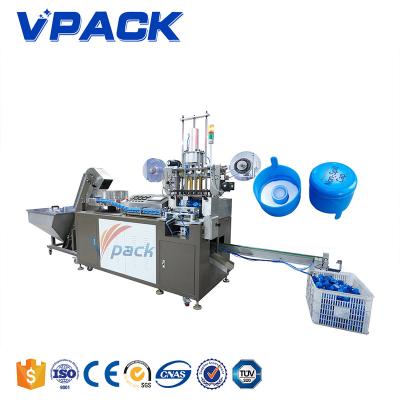 China Automatic Beverage Film Sticking Machine For 5 Gallon Lid Factory Price High Quality Online Remote Guide For Installation Quality Service for sale