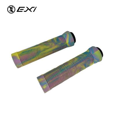 China Wholesale China Strip Mix Color TPR Material Pro Scooters Hand Bar Grips BMX Bike Grips for sale