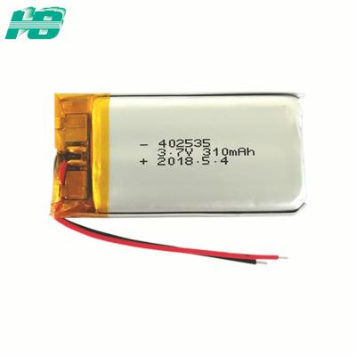 중국 402535 고열 리튬 이온 건전지 300mah 3.7v 높은 안전 판매용