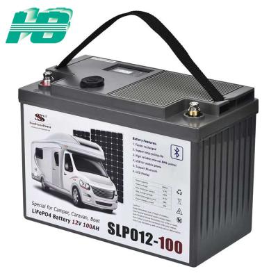 China Solar Rechargeable 12V 100Ah Lithium Iron Phosphate Battery for sale