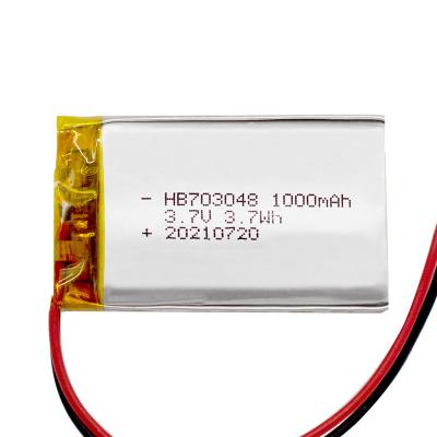 China 703048 Lithium Ternary Battery , Lithium Ion Battery 3.7 V 1000mAh Ecofriendly for sale