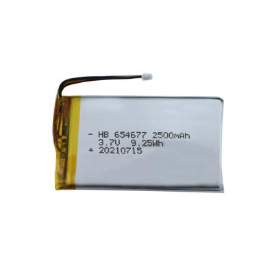 Cina HB Custom Battery 3.7V 654677 2500mAh 0.41Wh Lithium Polymer Battery in vendita