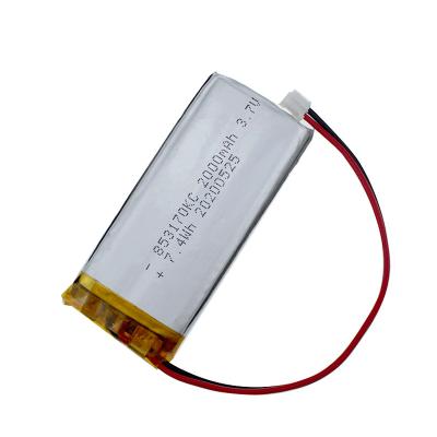 Cina HB Custom Battery 3.7V 853170 2000mAh Lithium Polymer Battery in vendita