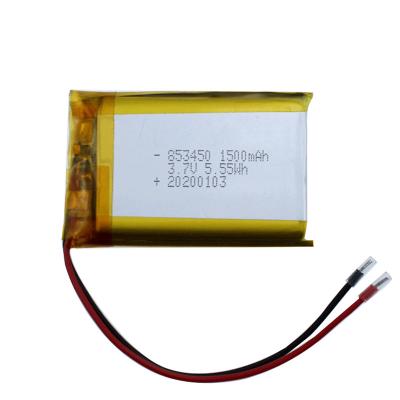 Cina HB Custom Battery 3.7V 853450 1500mAh Lithium Polymer Battery in vendita