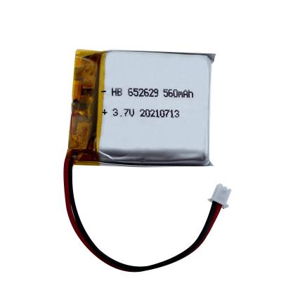 Cina HB Custom Battery 3.7V 652629 560mAh Lithium Polymer Battery in vendita