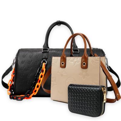 China Larger Capacity OEM Logo Designer Famous Brand Women's Bag Custom Handbag Ladies Purse Handbag Set For Women for sale