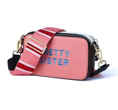 China 2019 Style Letters Camera Girl Shoulder Bag Simple Color Korean Cute Korean Fairy Contrast Custom Made Different Women's Cross - Body Bag for sale