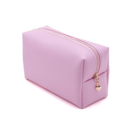 China Custom Leather Ladies Octagonal Waterproof Cosmetic Bag PU Leather Waterproof Cosmetic Bag Make Up Bag Travel Portable Toiletry Bag for sale