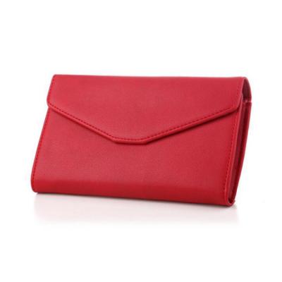 China Hot Selling New Design Envelope Wallet Travel Multifunctional Passport Bag New Design Pu Purse Lady Mobile Phone Leather Wallet for sale