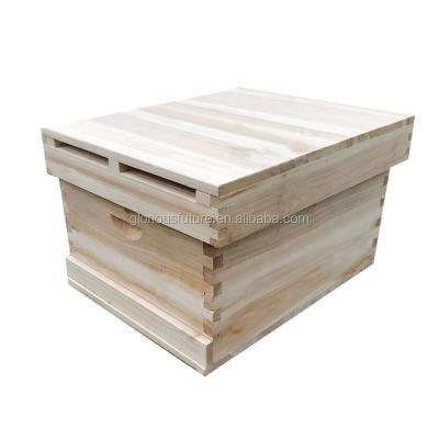 China Beekeeping 10 Frame Langstroth Bee Hive Made By Fir Wood, One Layer Bee Hive Box For Beekeeping Price for sale