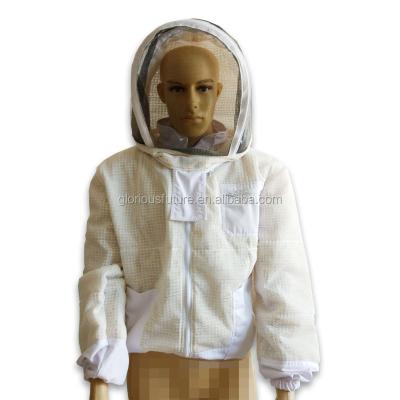 China Beekeeping 3 Layer Beekeeping Suit Bee Mesh Jacket Beekeeper Ventilated Suit for sale