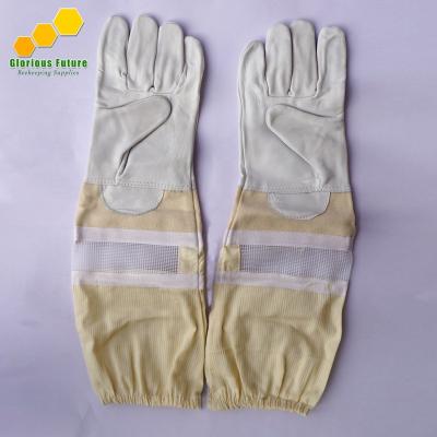 China Protect Beekeepers From Bees Damage 2021 Best Price Sheepskin Bees Gloves Air Beekeeper Glove for sale