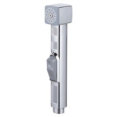 China Luxury Wall Mounted Square Plastic Shower Shattaf High Grade Diverter ABS Handheld Bidet Without Bidet for sale