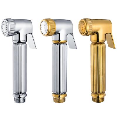 China Without Needle Shattaf Health Care Muslim Durable Brass Handheld Bidet Toilet Shattaf Set Sprayer for sale