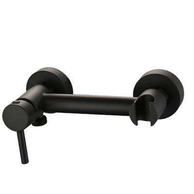 China Without Slide Bar Matte Black Bathroom Faucets Bath Hot Cold Water Mixer Taps Kitchen Taps Mixers With Stand for sale