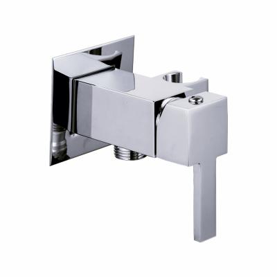 China Without Slide Bar Square Bath In-wall Concealed Hot Brass Shower Mixer Valve Single Handle Cold Water Mixer Tap Bathroom Faucet for sale