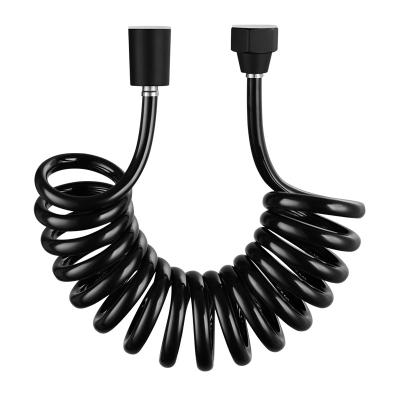 China Good Quality 2.5m Black Modern TPU Hand Held Bathroom Shower Hose Extension Replaceable Flexible Hose for sale