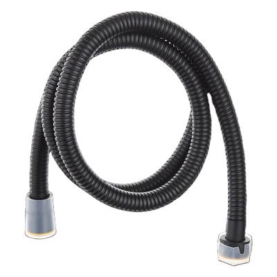 China Durable 1.5m Double Tube Modern Black 1.5m Double Tube Handheld Shower Bathroom Shower Tube Hose Stainless Steel Extra Long Locked Hose for sale