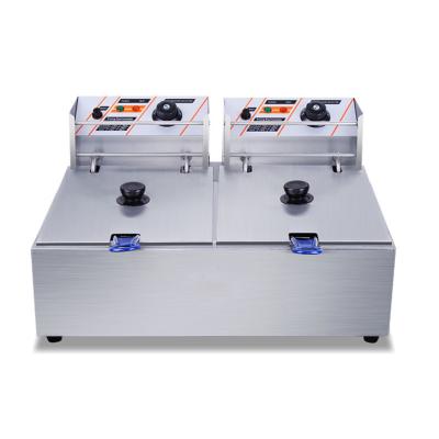 China Other Capacity 6L+6L Electric Deep Fryer Machine Big Chip Deep Fryer Machine for sale