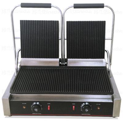 China High Efficiency Double Heads Press Commercial Electric Panini Grill Sandwich Panini Touch Griddle for sale