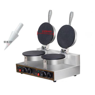 China RV Double Dish Commercial Electric Waffle Corn Machine Ice Cream Cone Making Machine for sale