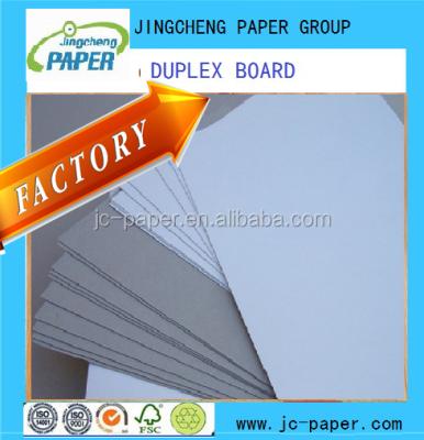 China Anti Curl White Duplex Gray Board Paper Back GD2 Gray Paper 180-500gsm for sale