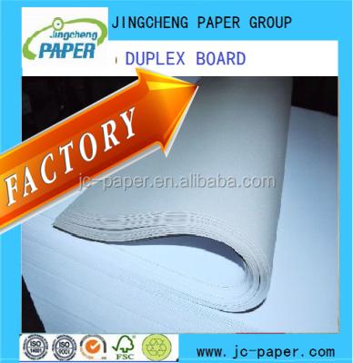 China Anti-bend super quality duplex board with gray back /duplex board with white back for sale