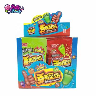 China Wholesale Sets JollySweets Lollipop With Popping Foot And Finger Candy Hard Candy For Kids for sale